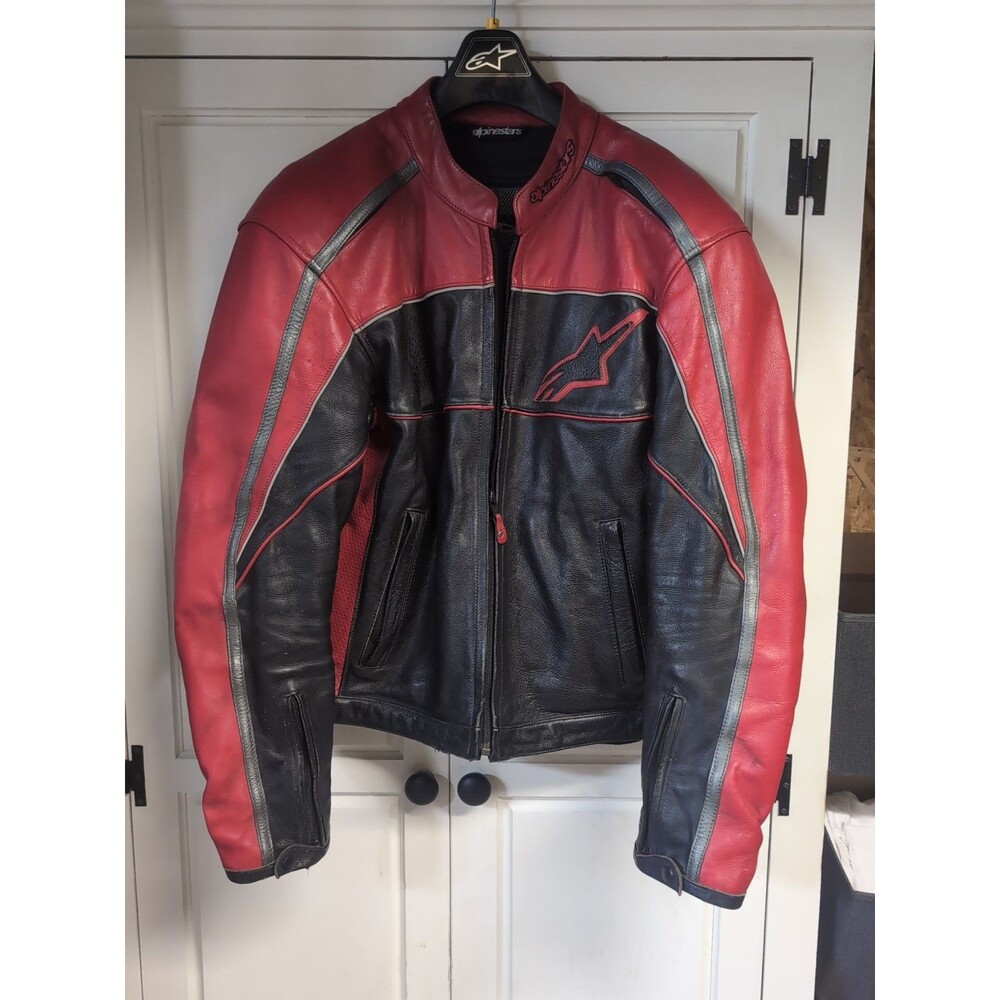 Alpinestars Leather Jacket -Men’s Large Red And Black